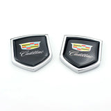 2PCS Cadillac Metal Car Side Sticker Auto Emblem Badge Decal