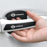 Nissan Carbon Fiber Car Door Bowl Handle Anti-collision Protective Stickers Scratches Film