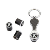 4pcs/set Suzuki Logo Carbon Fiber Car Air Valve Stem Caps Auto Tyre Valve Covers with Wrench