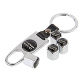 4pcs/set Land Rover Range Rover Car Air Valve Stem Cap Auto Tyre Valve Covers with Keychain