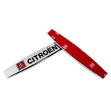 2pcs Citroen Metal Car Fender Side Badge Decal Rear Emblem Sticker