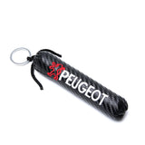 Peugeot Carbon Fiber Car Keyring Keychain