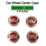 4pcs/set 62mm Land Rover SV Logo Car Wheel Center Hub Caps Hub Covers