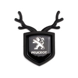 Peugeot ABS Deer Car Rear Sticker Shield Trunk Emblem Badge Decal