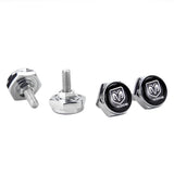 4pcs/set Dodge Logo Stainless Steel Car License Plate Bolts