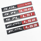Dodge 5.0L 5.7L 6.0L 6.8L LS1 LS2 LS3 LS6 Metal Car Rear Sticker Trunk Emblem Badge