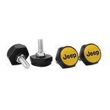 4pcs/set Jeep Logo Stainless Steel Car License Plate Bolts