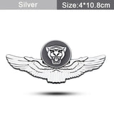 Jaguar Metal Wings Car Rear Sticker Auto Window Emblem Badge Decal