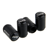 4pcs/set Jeep Logo Matte Car Air Valve Stem Caps Auto Tyre Valve Covers