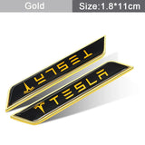 2pcs Tesla Car Fender Side Stickers Trunk Anti-scratch Decal