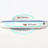 8pcs Cadillac Car Door Handle Bowl Wrist Transparent Protector Anti-collision Decal