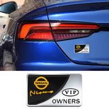 Nissan VIP OWNERS Metal Car Stickers Rear Emblem Badge