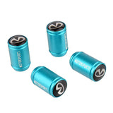 4pcs/set Infiniti Logo Matte Car Air Valve Stem Caps Auto Tyre Valve Covers