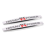 2pcs Nissan Nismo GTR Metal Car Fender Side Badge Decal Rear Emblem Sticker
