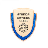 Hyundai Metal Shield Car Rear Sticker Auto Window Emblem Badge Decal