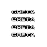 4pcs/set Hyundai Creta Elantra Getz IX35 Santafe Solaris Tucson Metal Car Stereo Sticker Auto Audio Emblem Decal