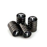 4pcs/set Tesla Logo Car Air Valve Stem Caps Auto Tyre Valve Covers