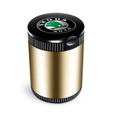 Skoda Metal Car Ash Tray Auto Ashtray Cigarette Holder Box with LED Light