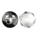4pcs/set 60mm Abarth Fiat ABS Car Wheel Hub Center Caps Covers