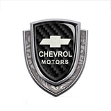 Chevrolet Metal Carbon Fiber Shield Car Rear Sticker Auto Window Emblem Badge Decal