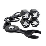 4pcs/set Skoda Logo Car Air Valve Stem Cap Auto Tyre Valve Covers with Wrench