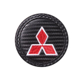 2pcs/set Mitsubishi Ralliart Carbon Fiber Car Water Coaster Non-slip Mat