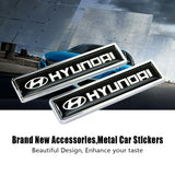 2pcs/set Hyundai Logo Metal Car Side Sticker Auto Emblem Badge