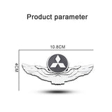 Mitsubishi Metal Wings Car Rear Sticker Auto Window Emblem Badge Decal