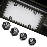 4pcs/set Acura Logo Stainless Steel Car License Plate Bolts