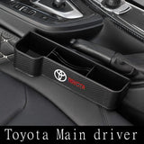 Car Seat Gap Organizer Storage Box for Logo Corolla CHR Kluger Hilux Land Cruiser Prius Supra Rav4 Prado Aqua Camry Auris