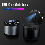 Ford Metal Car Ash Tray Auto Ashtray Cigarette Holder Box with LED Light