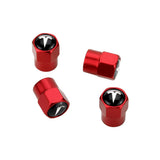 4pcs/set Tesla Car Air Valve Stem Cap Auto Tyre Valve Covers