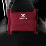 Toyota Suede Car Tissue Box Holder Seat Back Hanging Napkin Storage Bag