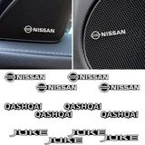 4pcs/set Nissan Qashqai JUKE Metal Car Stereo Sticker Auto Audio Emblem Decal