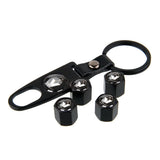 4pcs/set Renault Car Air Valve Stem Cap Auto Tyre Valve Covers with Keychain