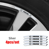 4pcs/set 9cm Mazda Aluminum Alloy Car Wheel Rim Tyre Sticker