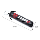 Dodge Carbon Fiber Car Keychain Key Holder Pendant