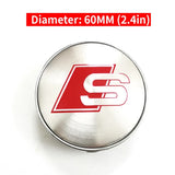4pcs/set 60mm Audi Sline Wheel Center Hub Caps Wheel Covers