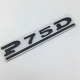 Tesla P75D P85D P90D P100D Letter Metal Car Rear Sticker Decal Emblem Badge