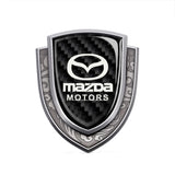 Mazda Metal Carbon Fiber Shield Car Rear Sticker Auto Window Emblem Badge Decal