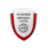 Hyundai Metal Shield Car Rear Sticker Auto Window Emblem Badge Decal