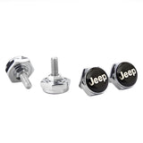 4pcs/set Jeep Logo Stainless Steel Car License Plate Bolts