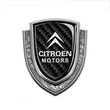 Citroen Metal Carbon Fiber Shield Car Rear Sticker Auto Window Emblem Badge Decal