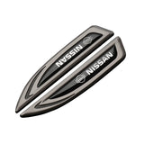 2pcs Nissan Nismo Metal Car Side Fender Emblem Sticker Decal