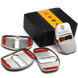 4pcs/set Renault Stainless Steel Car Door Lock Cover Protection