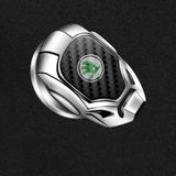 Skoda Iron Man Metal Car Engine One-click Start Stop Button Cover