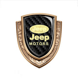 Jeep Metal Carbon Fiber Shield Car Rear Sticker Auto Window Emblem Badge Decal