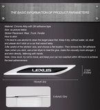 2pcs Lexus Logo Metal Car Sider Fender Sticker Emblem Badge
