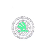 Skoda Diamond Car Engine One-click Start Stop Button Cover Sticker