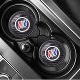 2pcs/set Buick Carbon Fiber Car Water Coaster Non-slip Mat